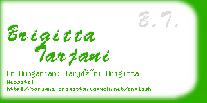 brigitta tarjani business card